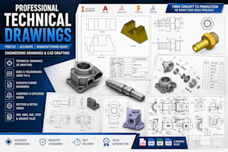create technical drawings gdt manufacturing drawings engineering drafting