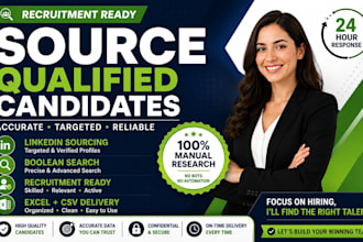 source qualified candidates using linkedin recruiter and boolean search