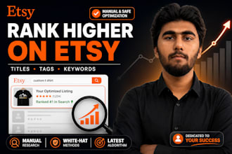 rank etsy listings with etsy SEO, keyword research, titles and tags