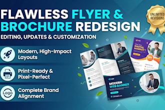 expert redesign, editing, and updates for your flyers, brochures, and banners