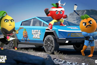 design 3d character mascots for games brands anime toys and blender animation