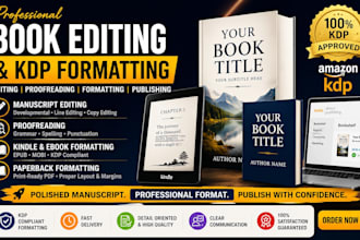 book editing and formatting, copy editing, manuscript formatting