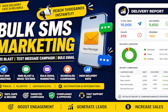 send bulk SMS campaigns, text message marketing, SMS blast and bulk email