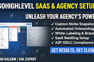 set up your gohighlevel saas and agency snapshots