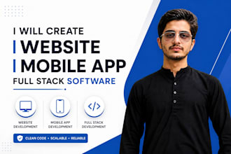 create ai website, ai mobile app as a full stack developer