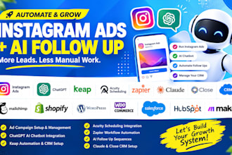 setup instagram ads chatgpt bot keap acuity zapier ai follow up claude close crm