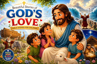 illustrate christian children book bible stories christian kids story book cover