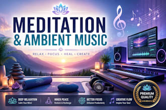 compose relaxing meditation, sleep and ambient music for your project