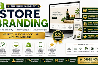 create a premium shopify store branding and brand identity