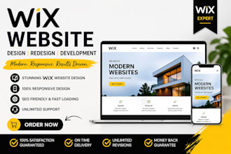 design a modern wix website with SEO and mobile optimization