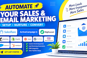 setup salesflare activecampaign client nurture email sequences automation ghl