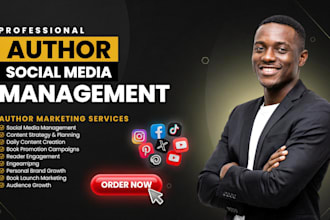 author social media manager instagram daily post book promotion book publishing