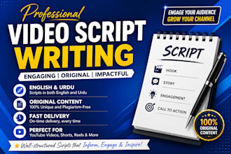 write engaging scripts for videos and  shorts