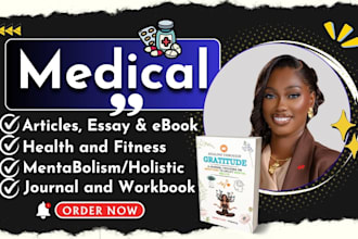 ghostwrite medical ebook, amazon kdp upload journal and workbook, mental health