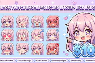 create custom pixel art twitch emotes badges discord emojis stream icons