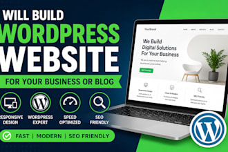 build a responsive wordpress website, wordpres website development, blog website