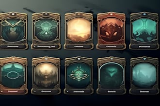 design print ready assets and layout for your card game