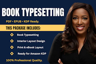 do book typesetting, layout design, ebook formatting and print ready PDF design