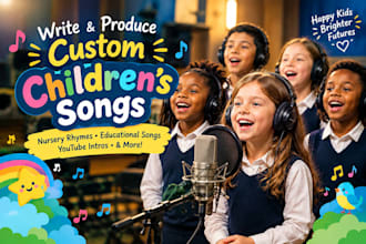 write and produce custom childrens songs and nursery rhymes