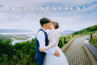 edit wedding photos with professional color correction