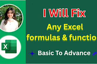create, fix, and optimize excel formulas and functions