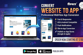 convert website to app, site to webview app, publish apps on stores
