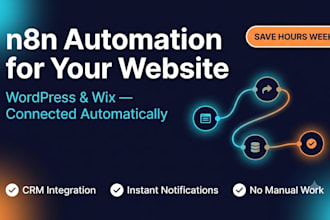 build n8n automation workflows for your wordpress or wix website