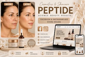 create facebook instagram ads for cosmetic skincare peptide brands