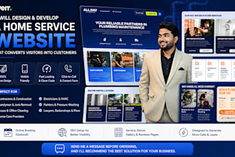 design and develop a home service website that convert