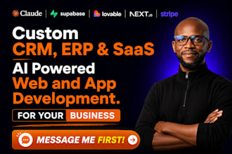 build ai website, saas, crm, erp web app development on claude code, lovable dev