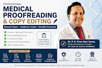 proofread and edit medical and healthcare content