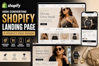 design shopify landing page, shopify winning product page design sales funnel
