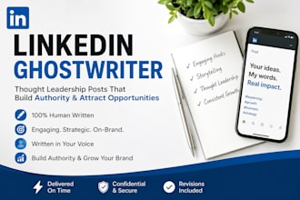 be your linkedin ghostwriter for thought leadership posts that build authority