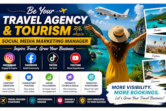 be your travel agency, travel tourism agency tour social media marketing manager