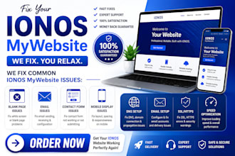 fix ionos mywebsite blank page contact form email mobile issues