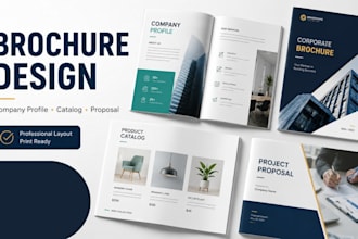 do brochure design, company profile, corporate brochure, catalogs, and proposals