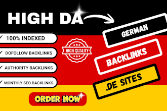 build monthly german SEO backlinks on high authority de websites