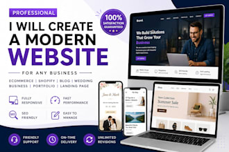 design website for you any business ecom,shopify,blog,wedding