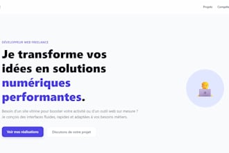 je vais créer un site web responsive et moderne en html CSS js
