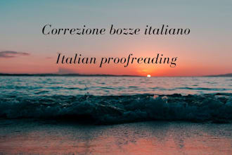 proofread and edit your italian text professionally