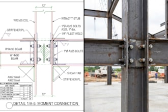 do 2d cad detailing and shop drawings for steel structures