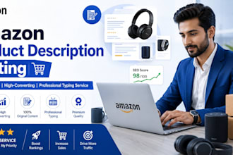create amazon product titles, bullet points and descriptions