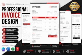 provide professional letterhead, price list, rate list, or invoice design