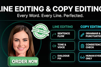 line and copy edit your self help, romance, memoir, fantasy and business books