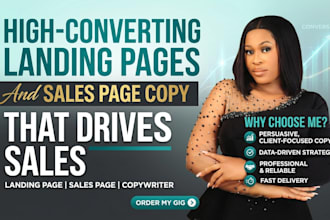 write high converting landing page and sales page copy that drives sales