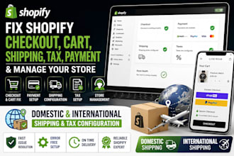 fix shopify checkout cart shipping tax payment shopify virtual assistant