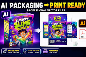convert ai images into print ready packaging box and label design