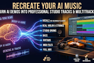 recreate and arrange your ai generated music with real instruments