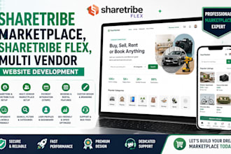 sharetribe marketplace, sharetribe flex, multi vendor website development