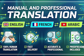 translate english , french, arabic professionally